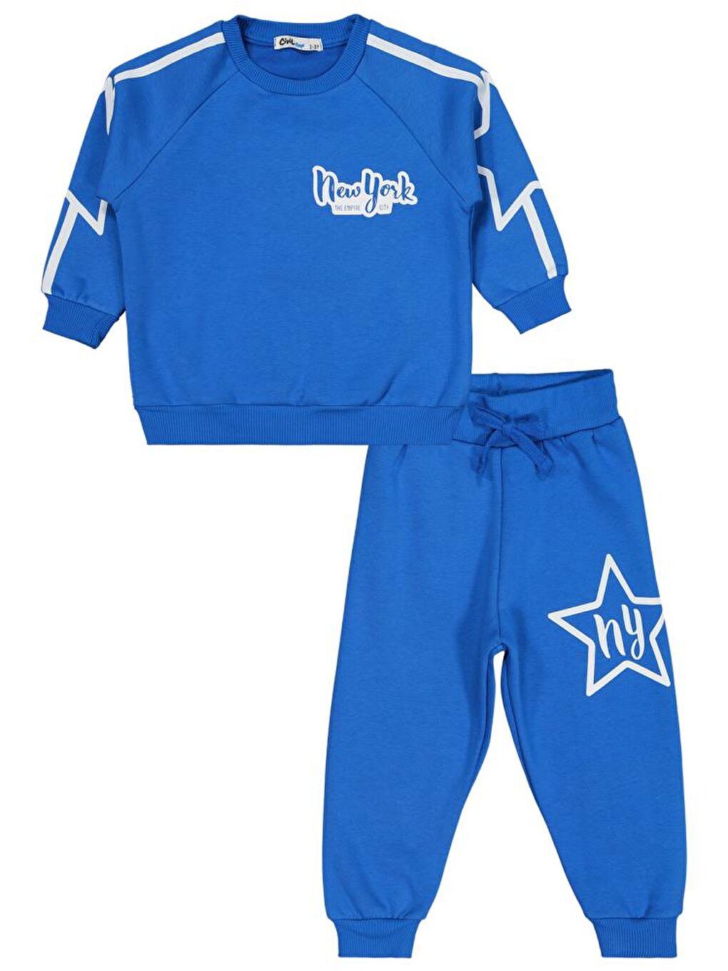 Mavi Boys New York Yıldız Baskılı 2-5 Yaş Eşofman Takımı-2