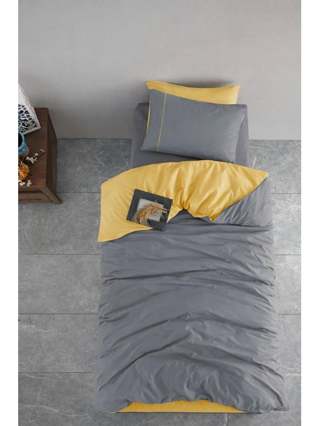 Karışık Napoli %100 Pamuklu Çift Taraflı Tek Kişilik Nevresim Takımı