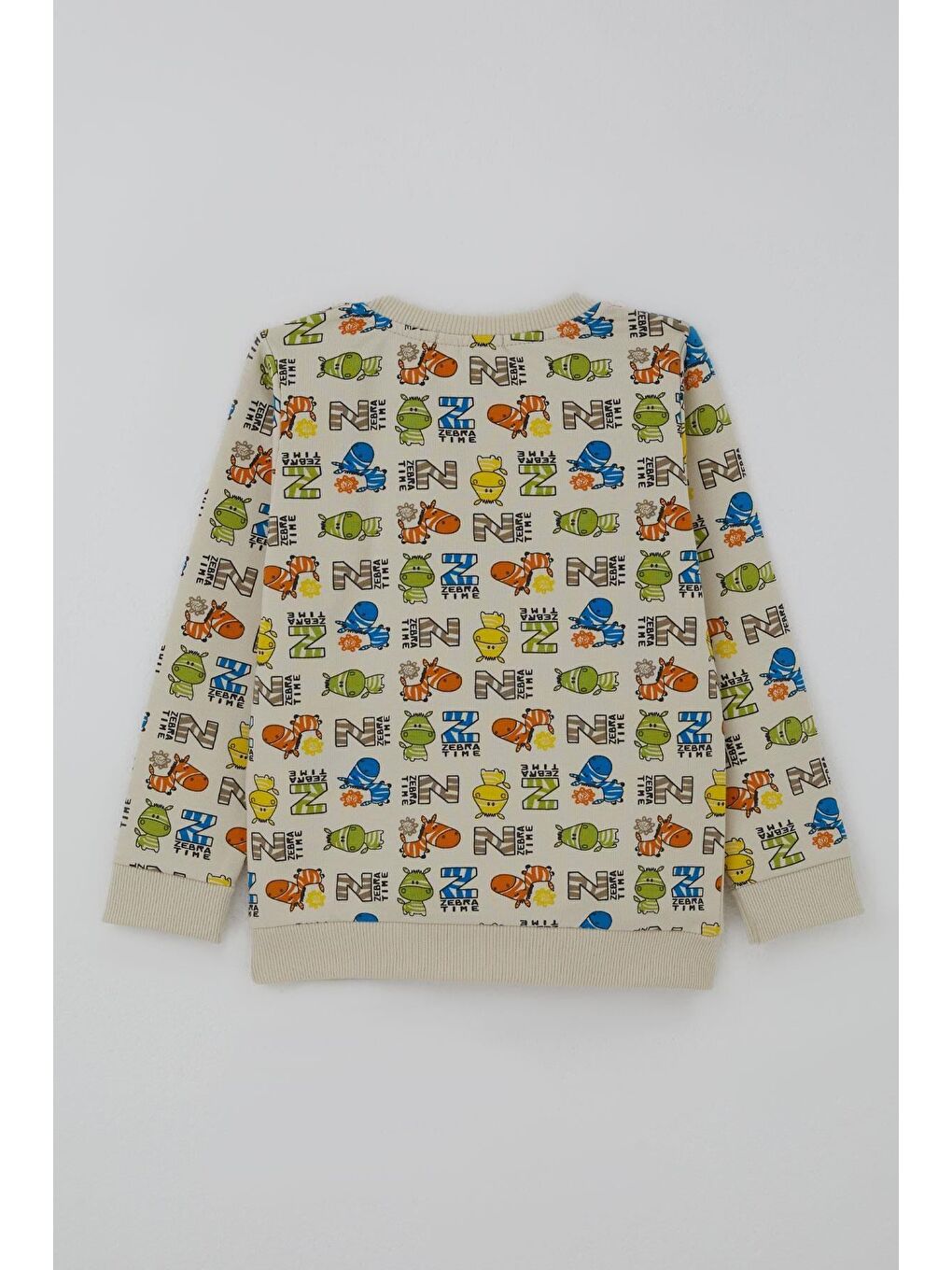 Bej Erkek Çocuk Eşofman Takımı Eğlence Temalı Zebra Macerası Taş (1.5-5 Yaş)-5