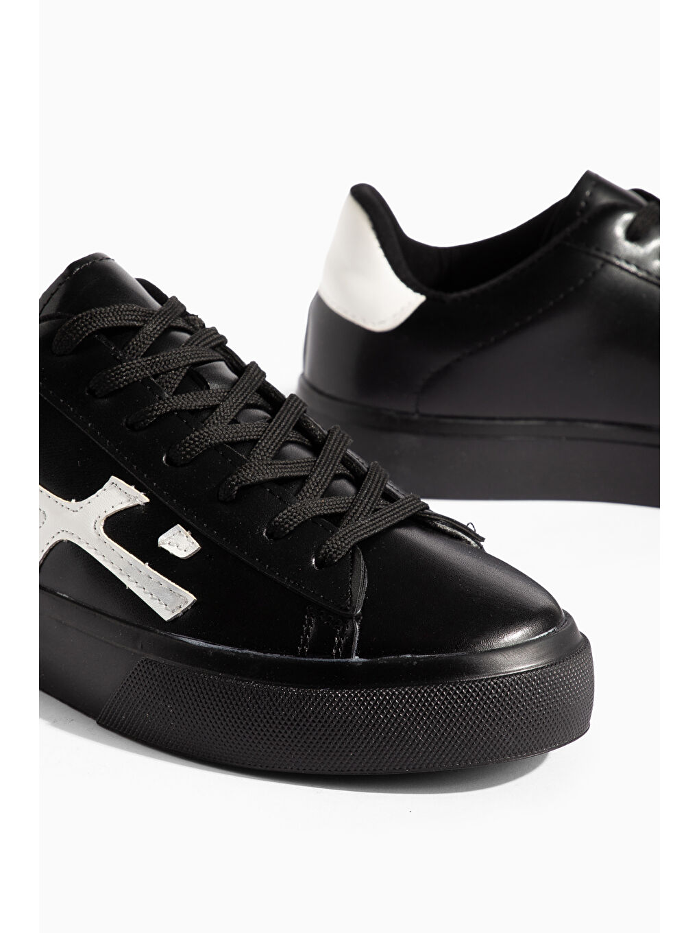 Siyah Forden Günlük Ortopedik Kadın Sneaker Spor Ayakkabı-3