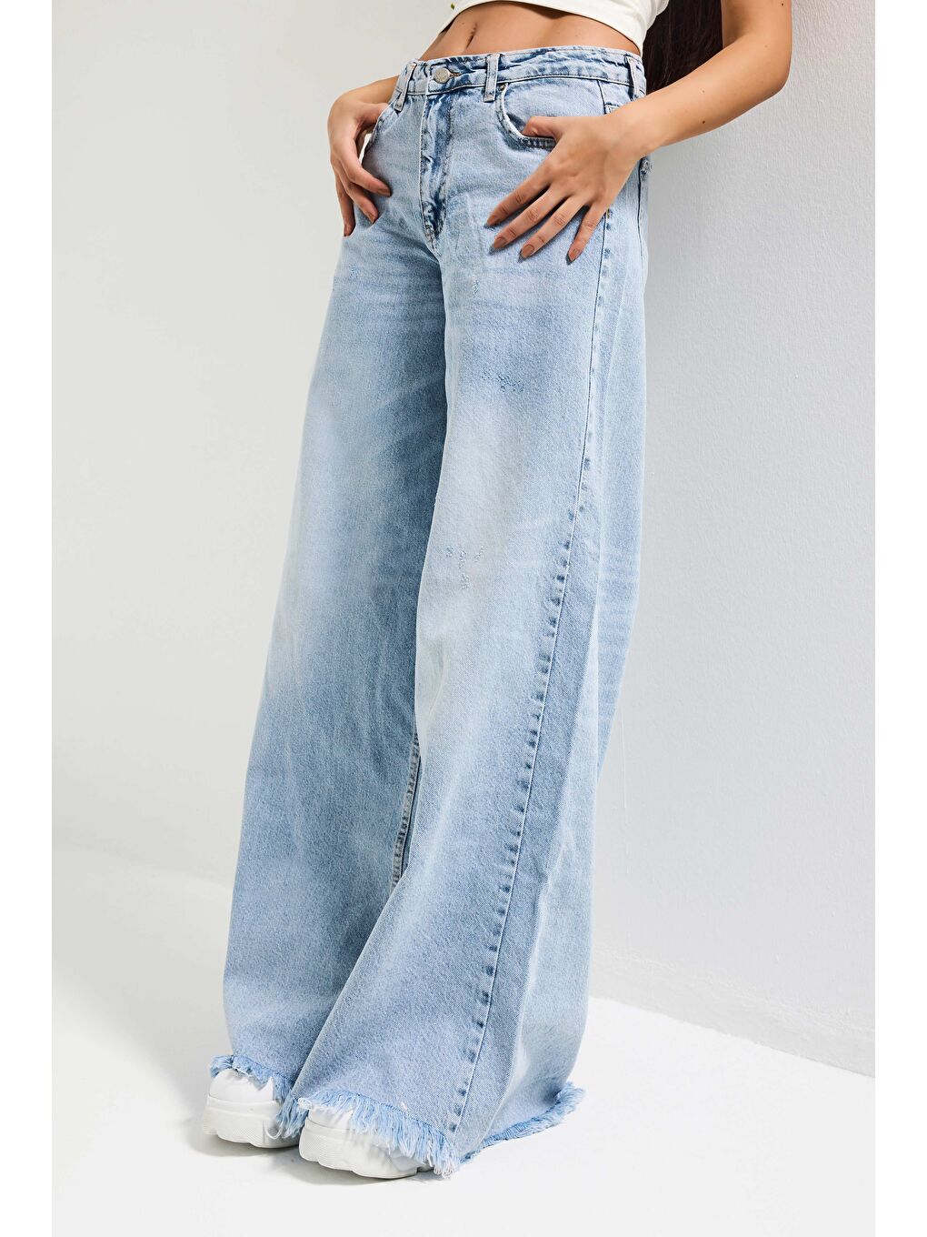 Mavi Kadın Ice 12s6-27 Palazzo Fit Bol Kesim %100 Pamuk Denim Jean-4