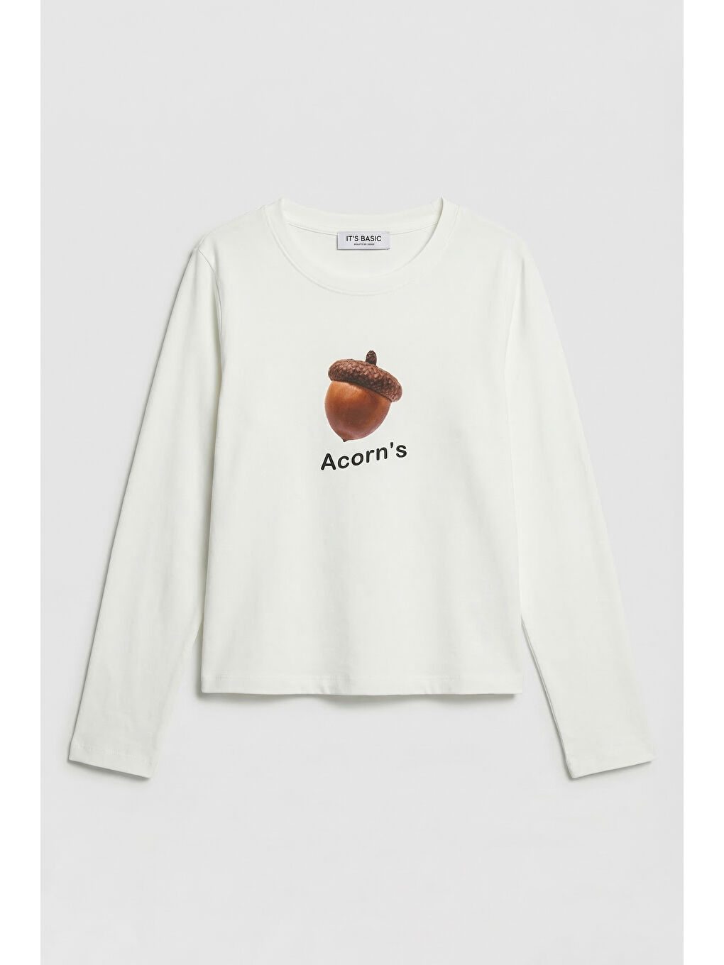 Kadın Beyaz w5 Oversize Baskılı %100 Pamuk Sweatshirt-2