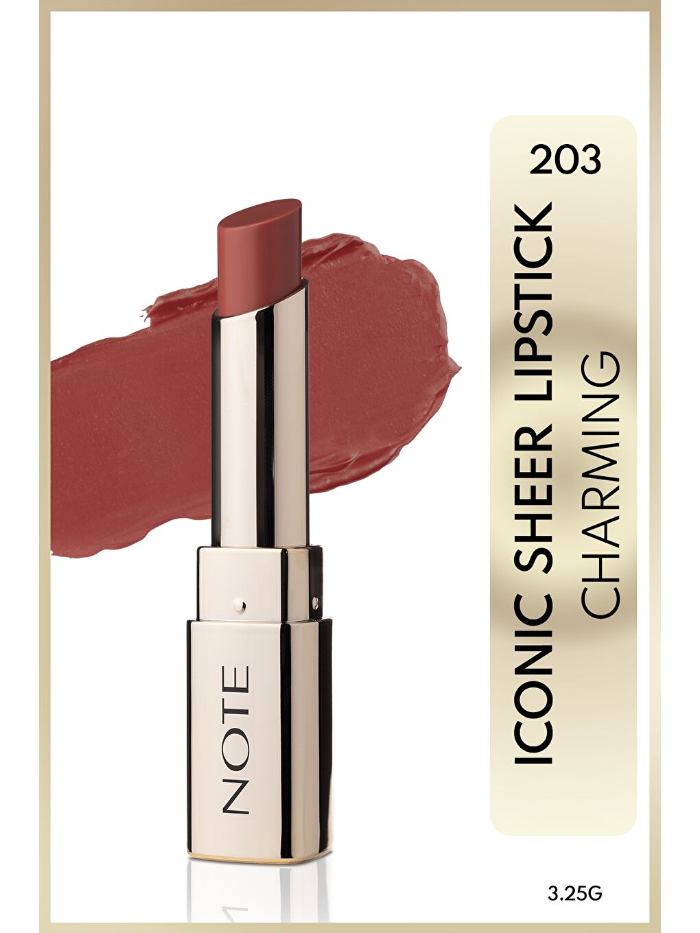 Iconic Sheer Lipstick Nemlendirici Parlak Ruj 203 Charming Nemlendirici Parlak Ruj - Nude