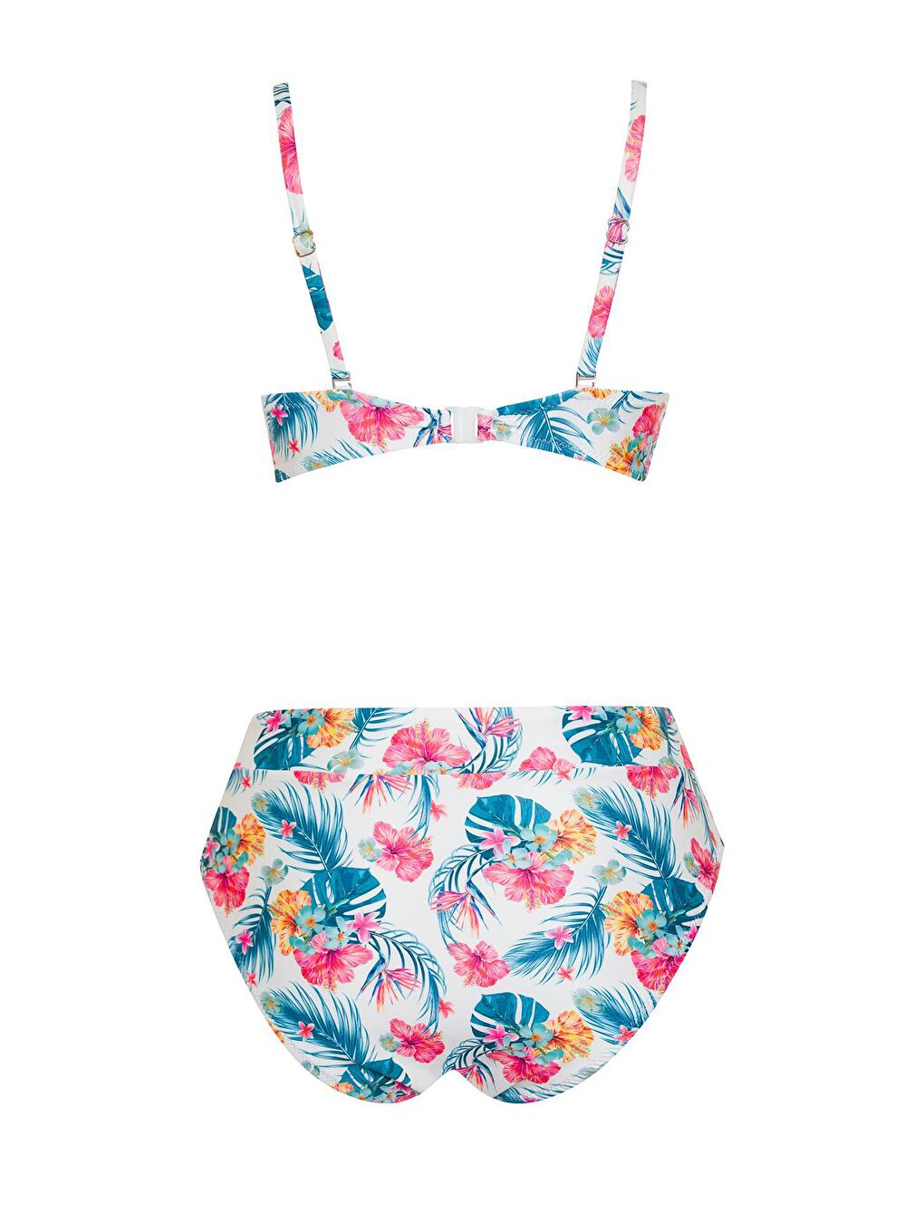 Karışık Dönmeli Yüksek Bel Bikini Takım-2