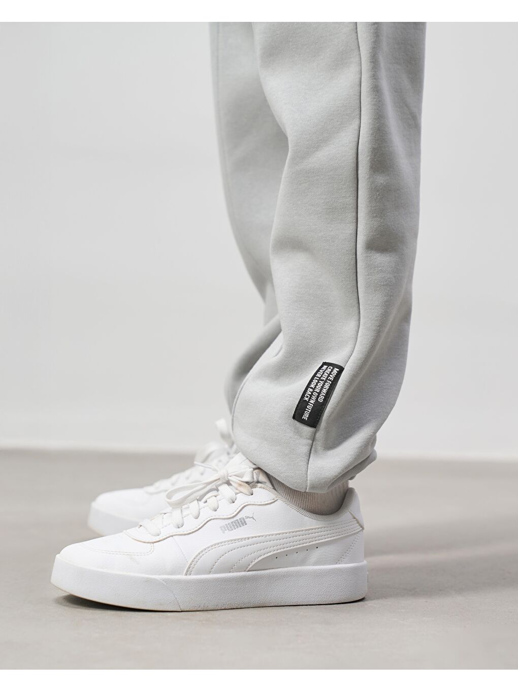 Erkek Çocuk Pamuklu Gri Basic Yazı Baskılı Sweatshirt Eşofman Alt-Üst Takım-3