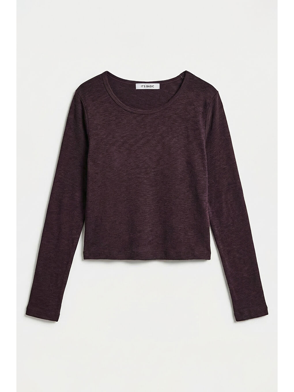 Kahverengi Kadın Kahve w5 %100 Organik Pamuk Esnek Rahat Kesim Bluz-1