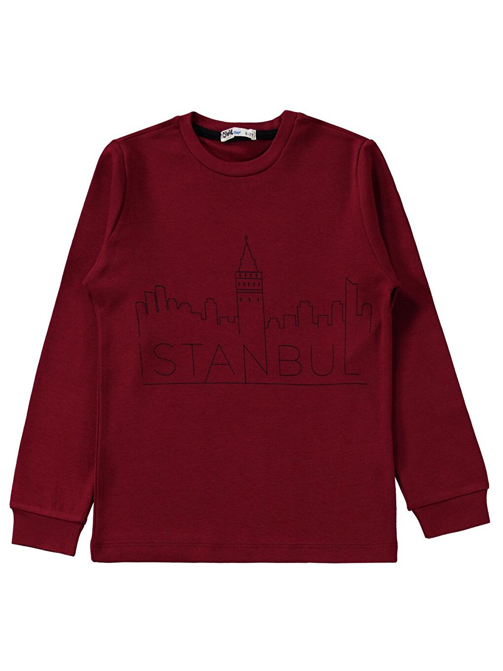 Boys Erkek Çocuk Pijama Takımı 6-9 Yaş Bordo-1