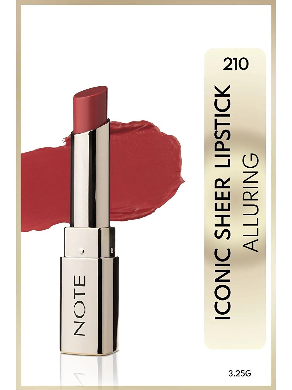 Iconic Sheer Lipstick Nemlendirici Parlak Ruj 210 Alluring - Kırmızı