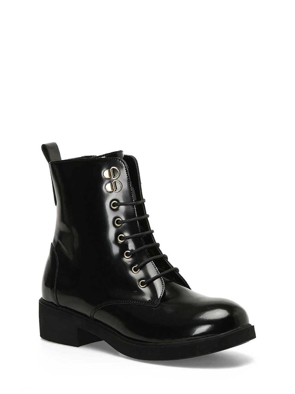 24K-595 4PR Siyah Kadın Düz Bot-1