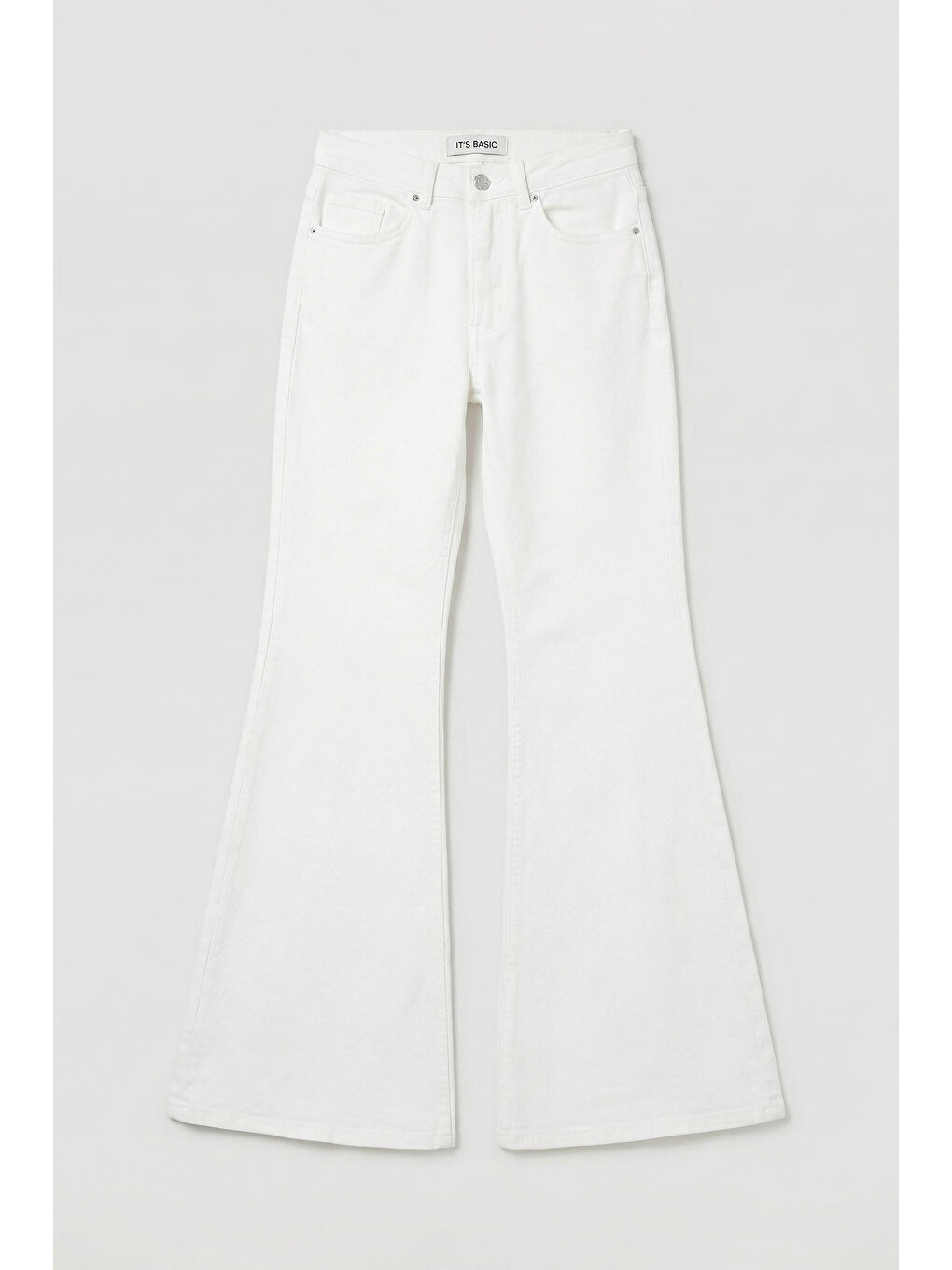 Kadın Kırık Beyaz 7s6-101 MRY Flare Fit Komfort Kumaş Denim Jean-1
