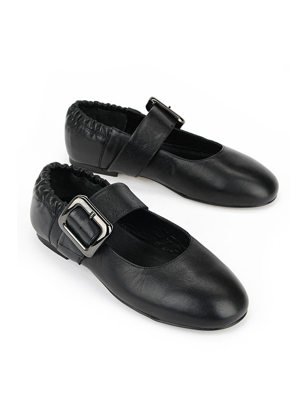 Kadın Hakiki Deri Babet 1611022Z2759 Siyah-1