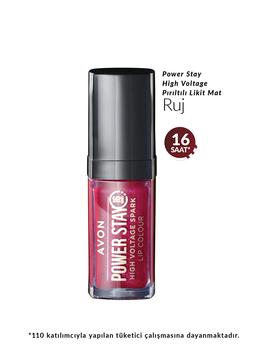 AVON Powerstay High Voltage Spark Likit Ruj Cherry Charge - 1