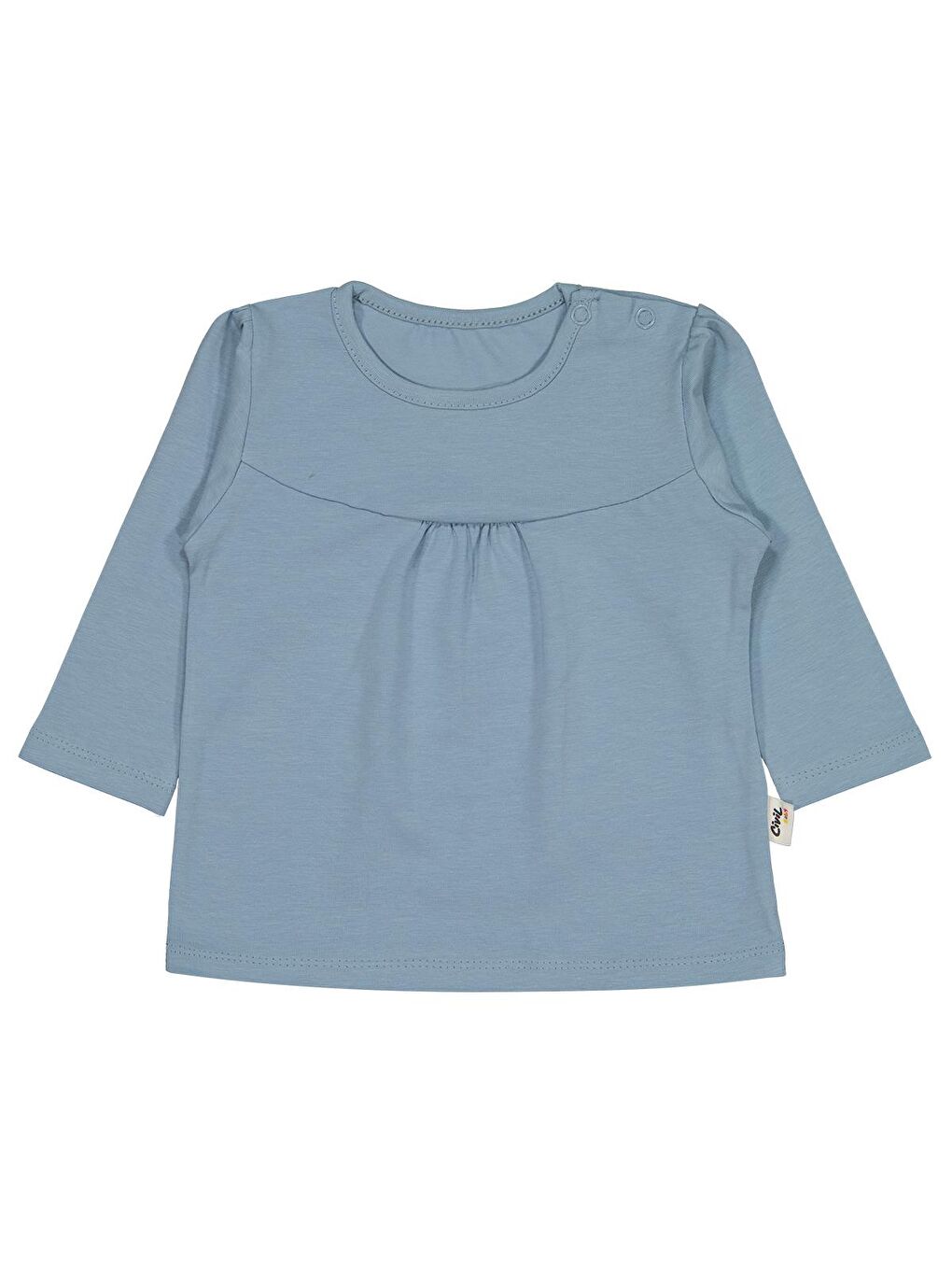 Baby Önü Parçalı 6-18 Ay Kız Tek Üst - Bebe Mavi 12-18 Ay