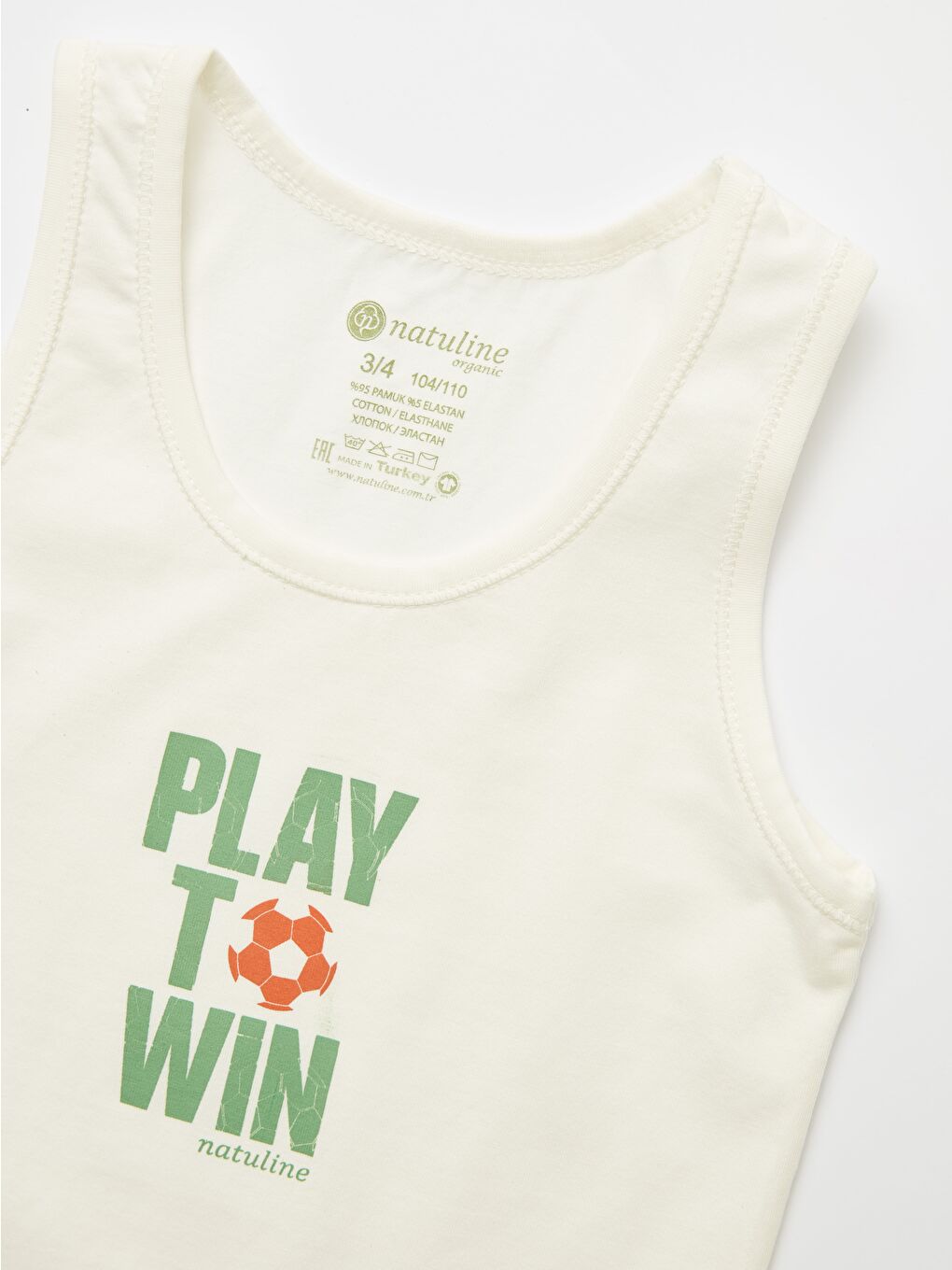 Lila Erkek Çocuk Organik Pamuklu Elastanlı Atlet Play To Win 2 li Paket-2