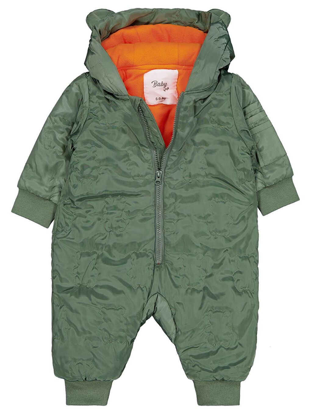 Baby Ayıcık Kabartmalı 6-18 Ay Astronot - Haki 9-12 Ay