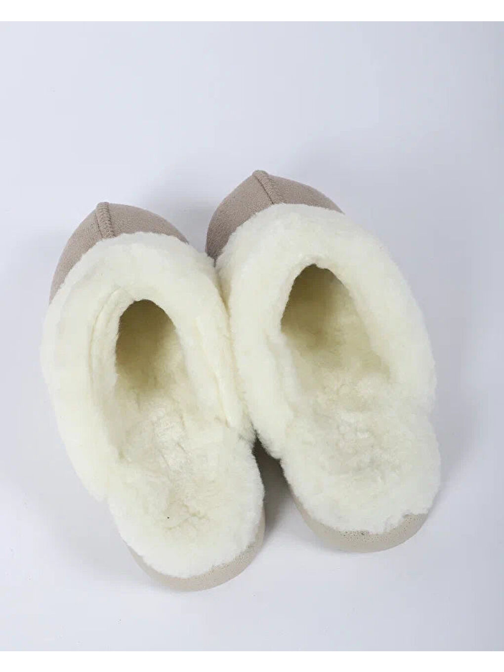 Bej Kadın Kürklü Ev İçi Terliği - VERA-2