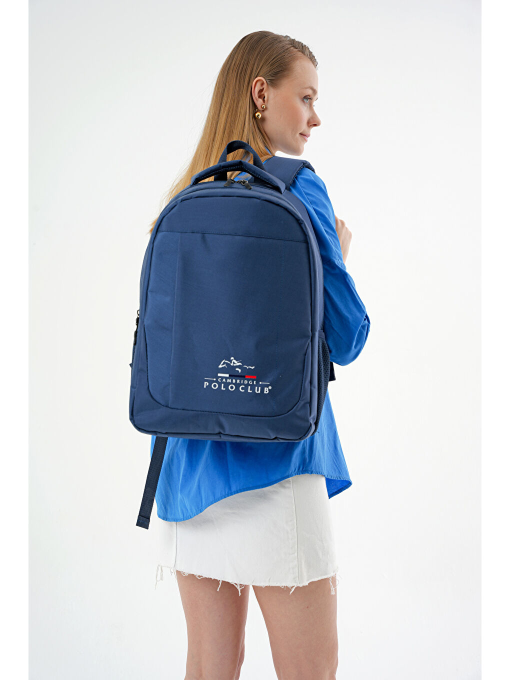 Lacivert Unisex Çok Gözlü Sırt Çantası Plcan2172-3