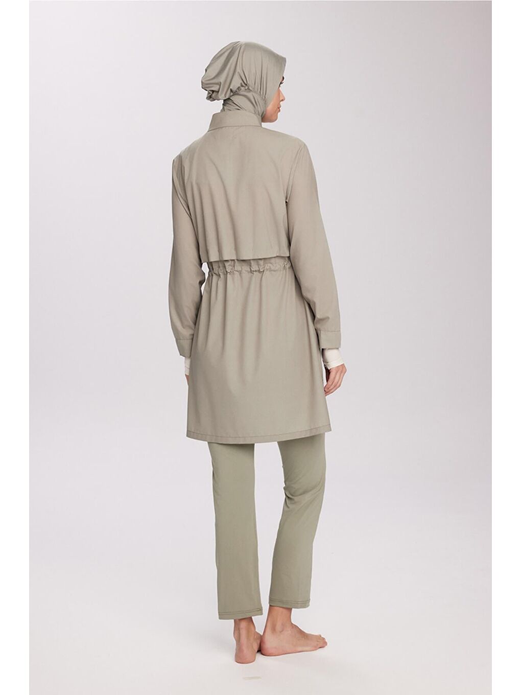 Turkuaz Esila Açık Yeşil 5 Parça Jileli Tam Tesettür Mayo Takımı 5078-7