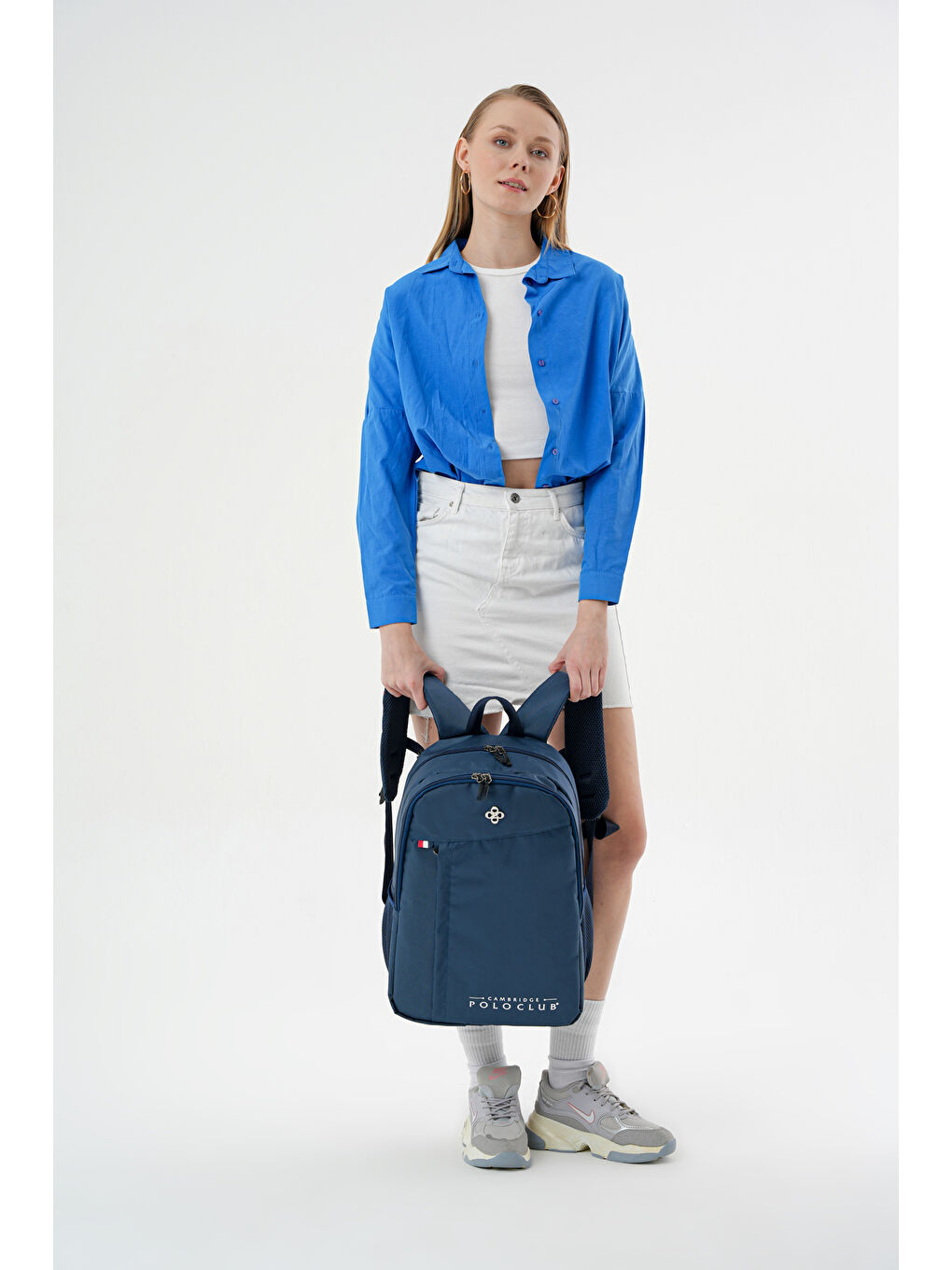 Lacivert Unisex Çok Gözlü Sırt Çantası Plcan2172-4