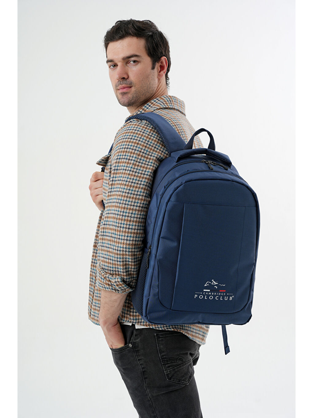 Lacivert Unisex Çok Gözlü Sırt Çantası Plcan2172-5