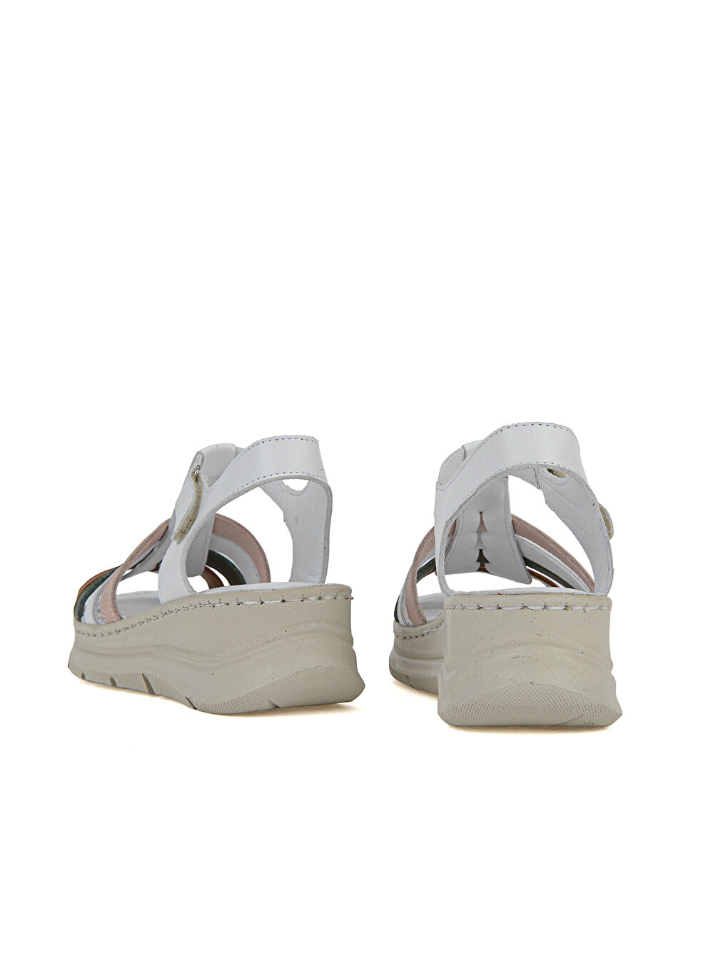 Kadın Hakiki Deri Konfor Sandalet 1611051Z016 Beyaz-2