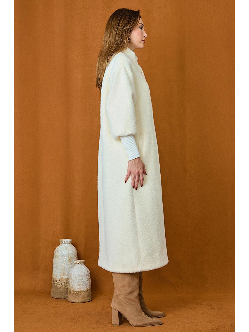 Çıtçıt Detaylı Angora Kaban Mont 15230 Ekru-2