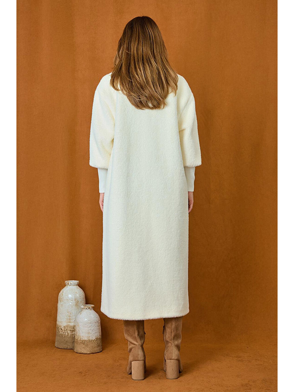 Çıtçıt Detaylı Angora Kaban Mont 15230 Ekru-3