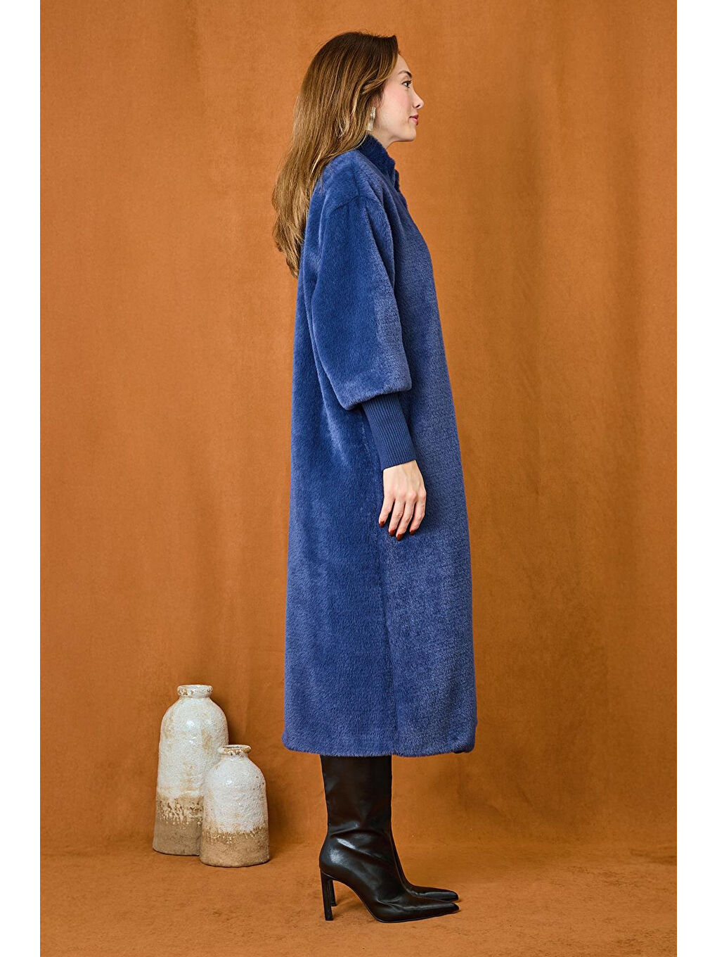 Çıtçıt Detaylı Angora Kaban Mont 15230 Lacivert-2