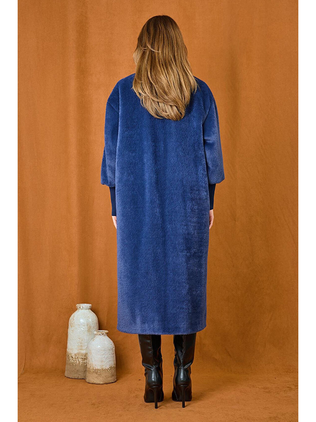 Çıtçıt Detaylı Angora Kaban Mont 15230 Lacivert-3