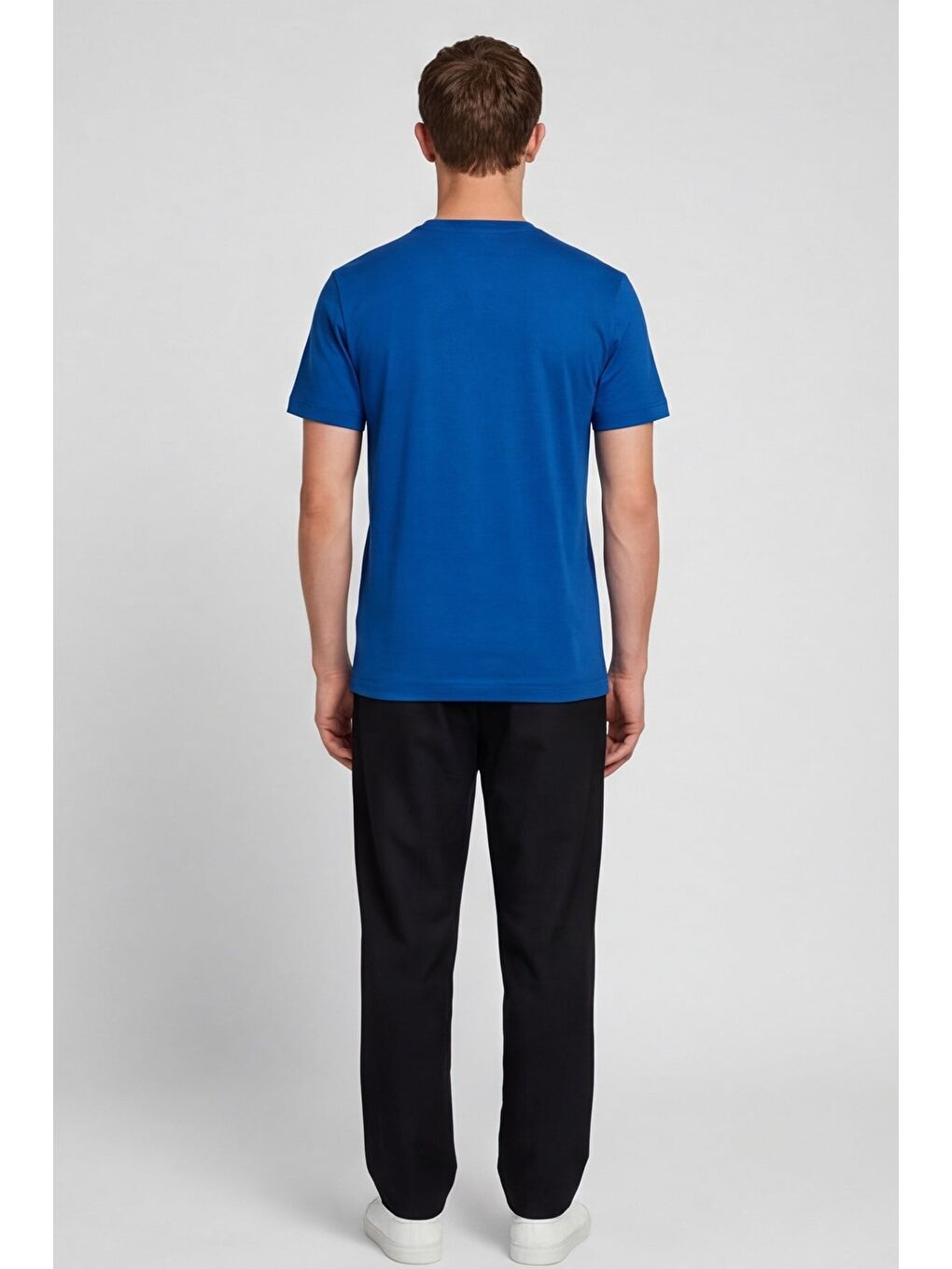 Mavi Erkek Saks Normal Kesim Regular Fit %100 Pamuk Bisiklet Yaka Basic Tişört-3