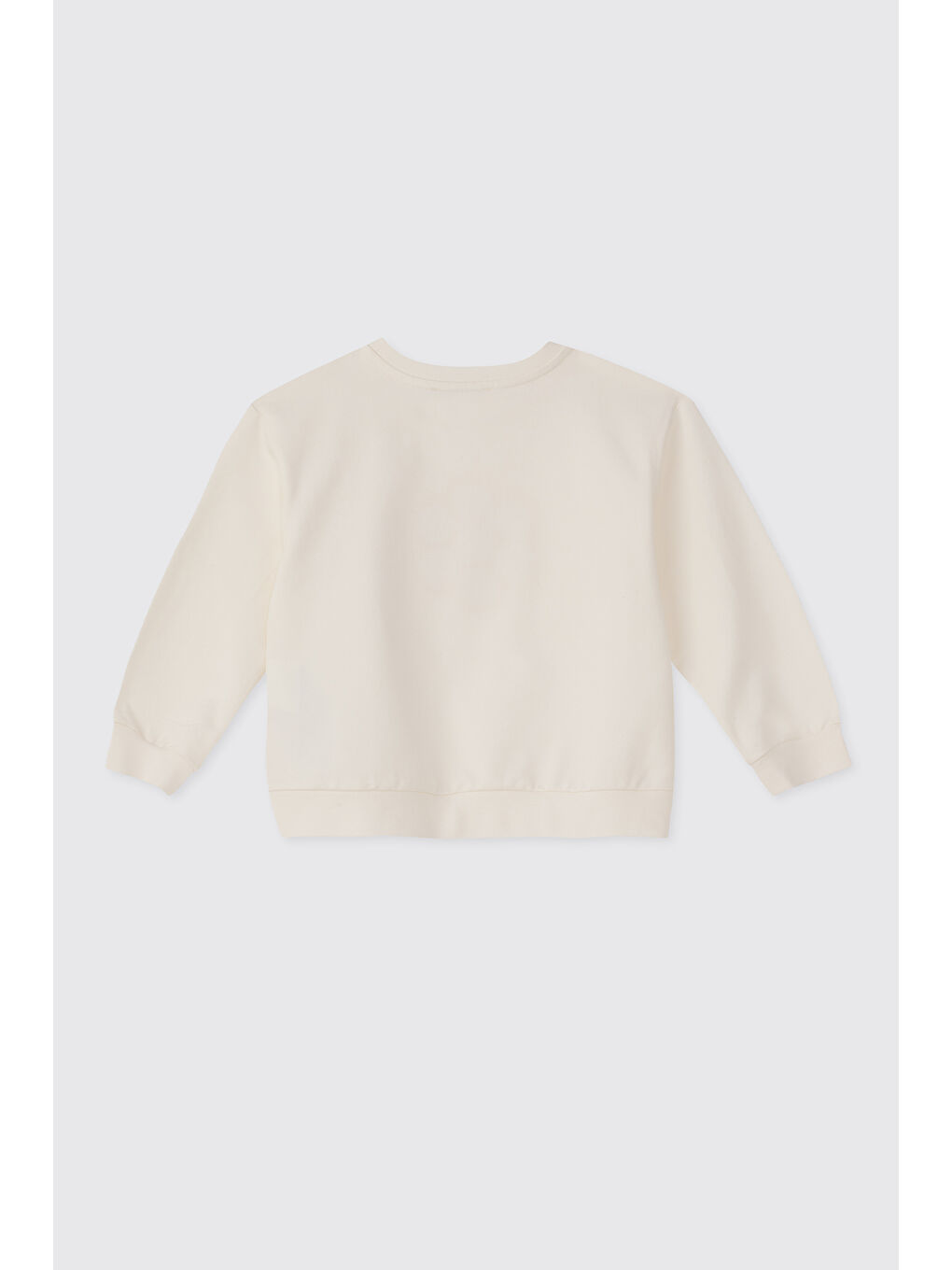 Kız Bebek Aplikeli Ekru Sweatshirt-1