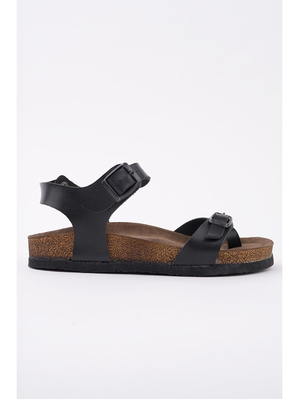 Siyah BLAUS Ayarlanabilir Kemerli Günlük Kadın Parmak Arası Sandalet-2