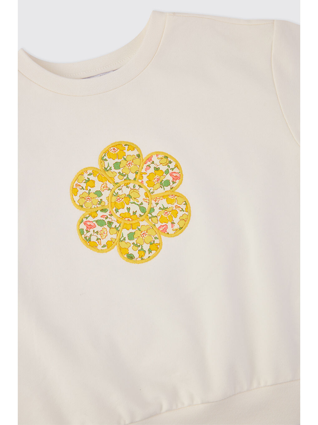 Kız Bebek Aplikeli Ekru Sweatshirt-2