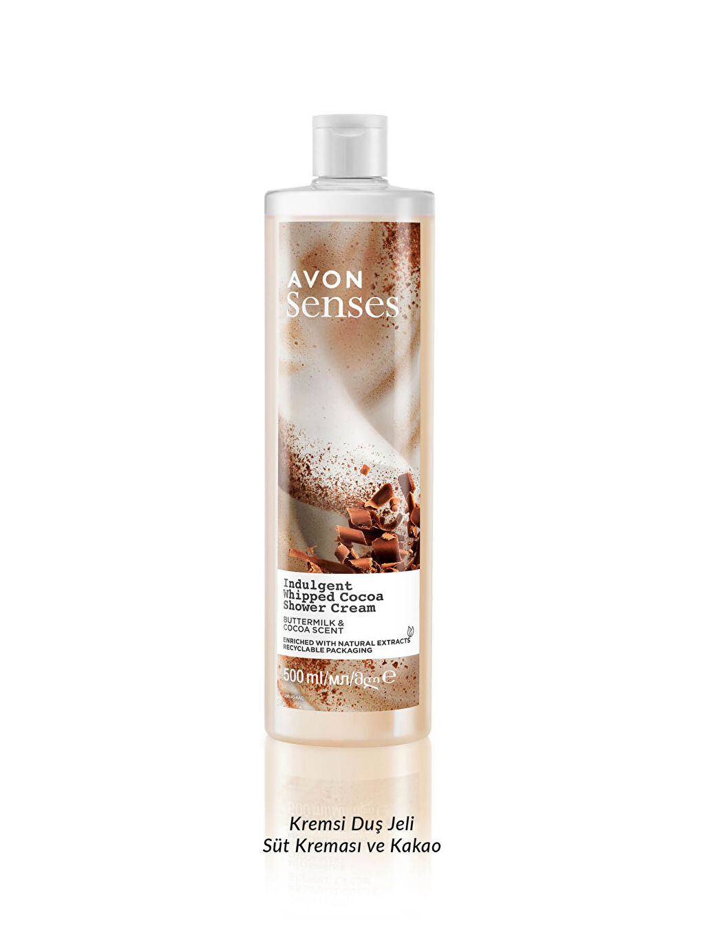 AVON Senses Indulgent ButterMilk ve Kakao Özü İçeren Duş Kremi 500 Ml. - 1