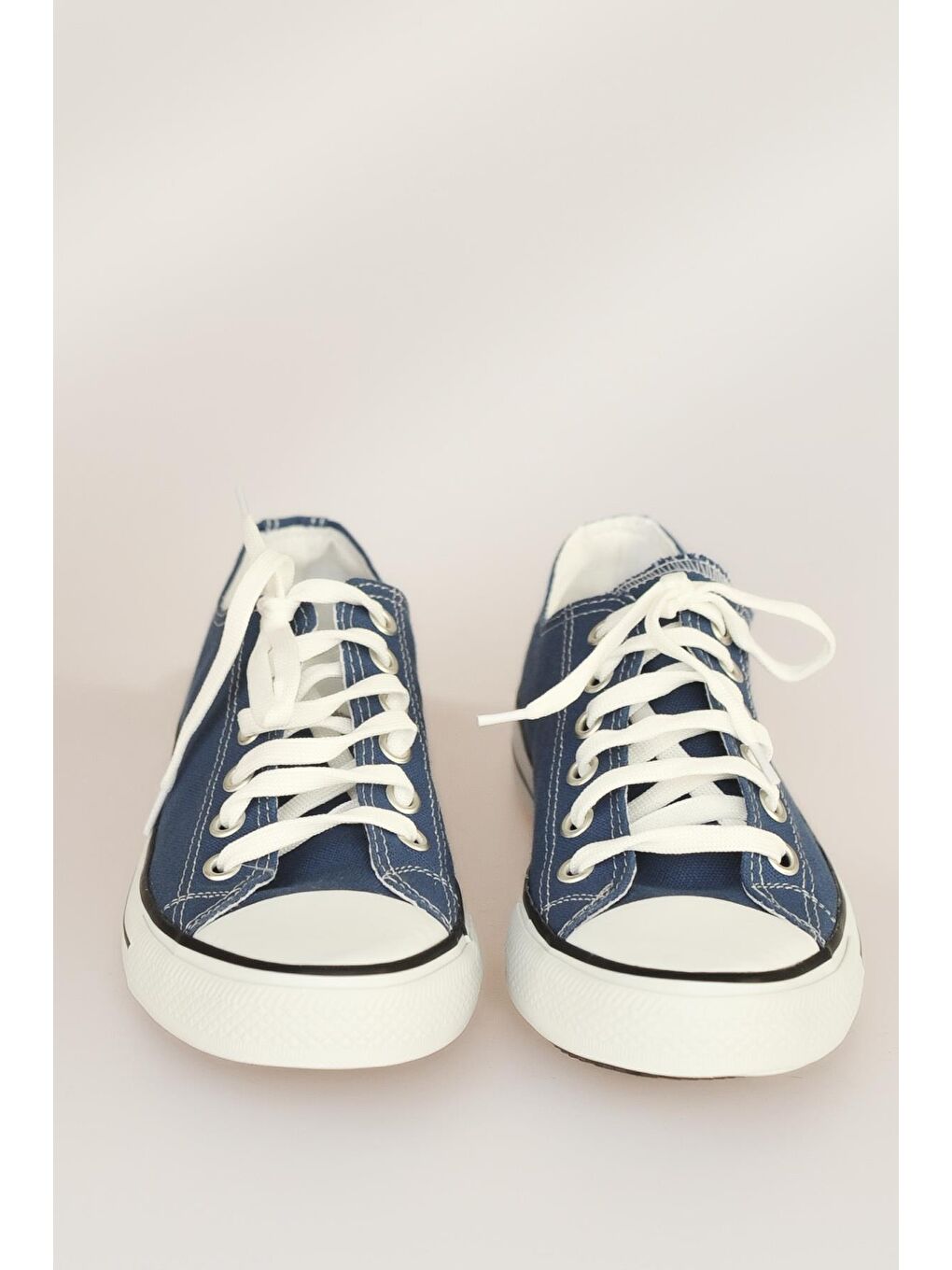 Rahat Taban Bağcıklı Keten Erkek Sneakers 10-3232-22KotMavi-1