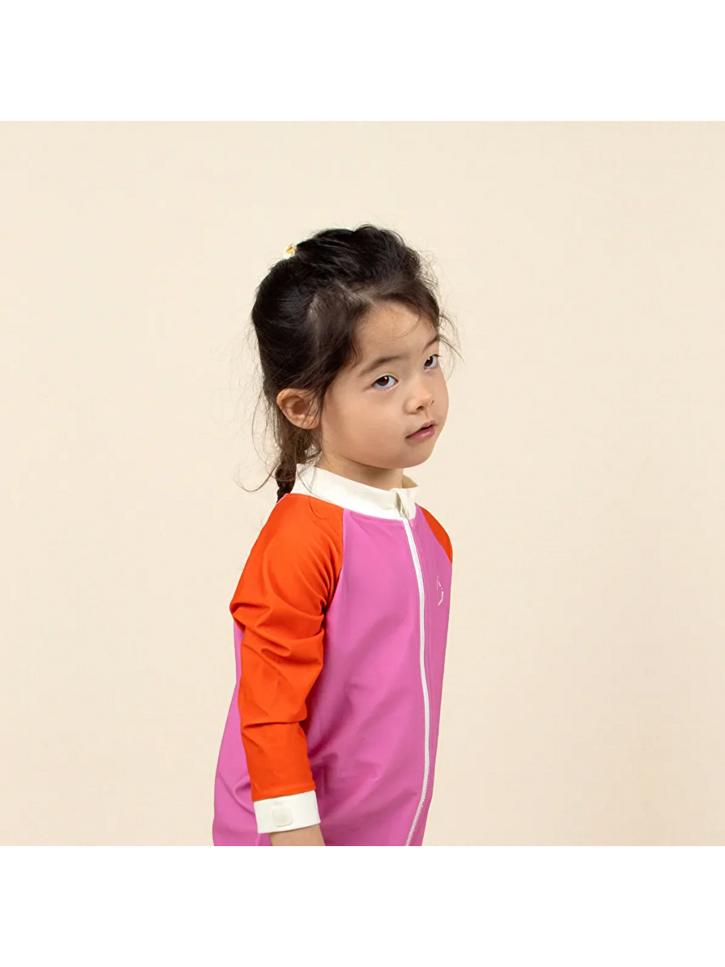 Pembe Bebekler için UV Korumalı Şortlu Mayo Pink Red-6