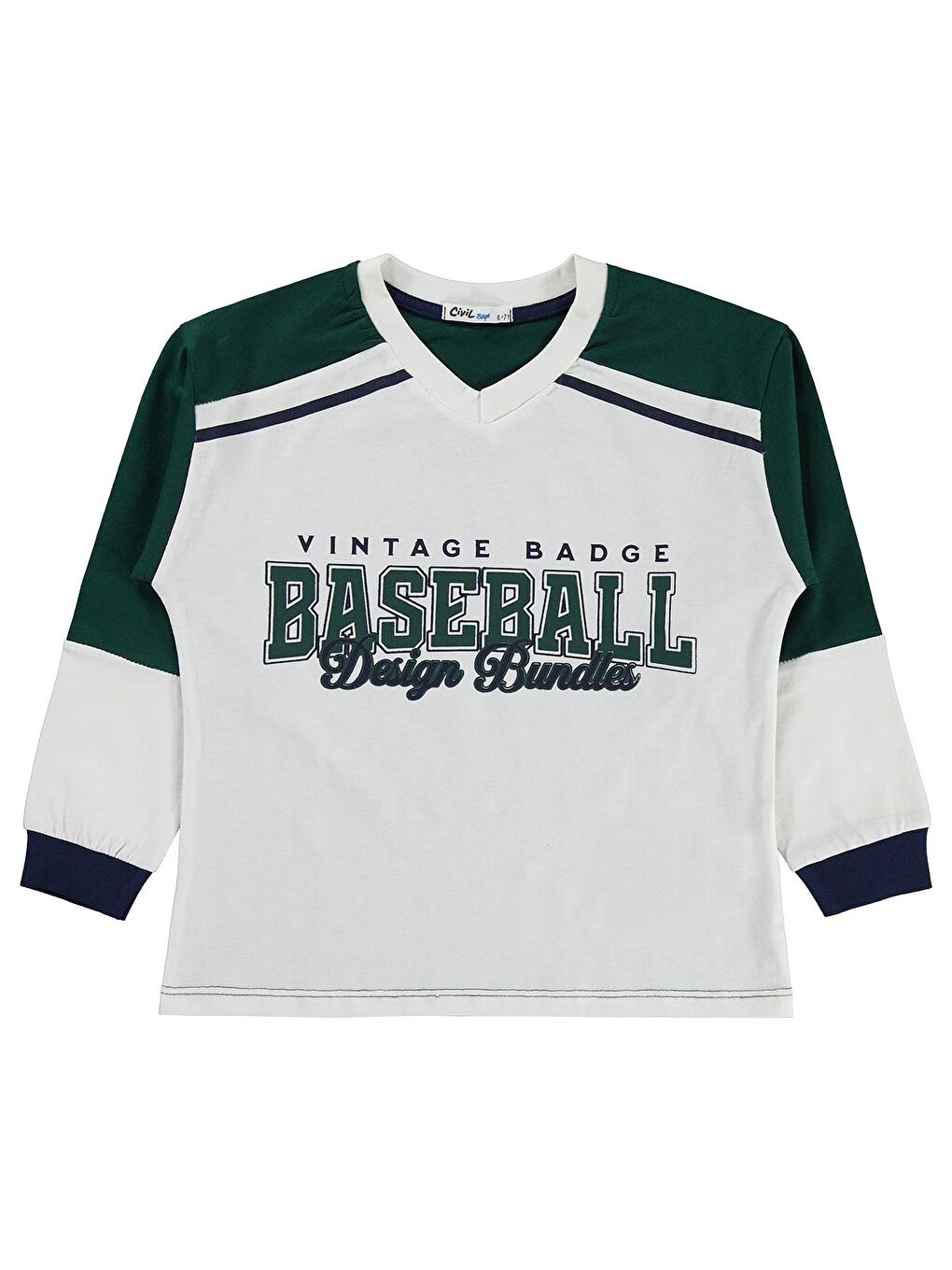 Boys Baseball Baskılı 10-13 Yaş Pijama Takımı - Yeşil 12-13 Yaş-2