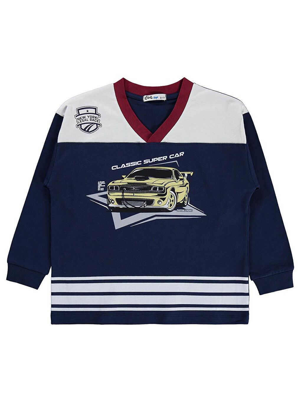 Boys Araba Baskılı 10-13 Yaş Pijama Takımı - Lacivert 10-11 Yaş-3