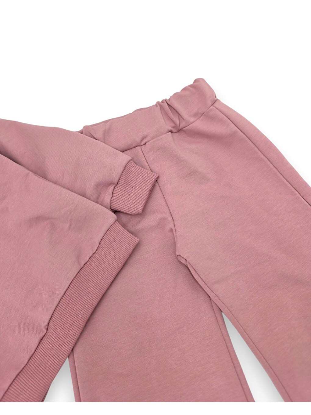 Pembe Kız Çocuk Mevsimlik Fermuarlı Yaka Sweatshirtli Compact Eşofman Takımı-4