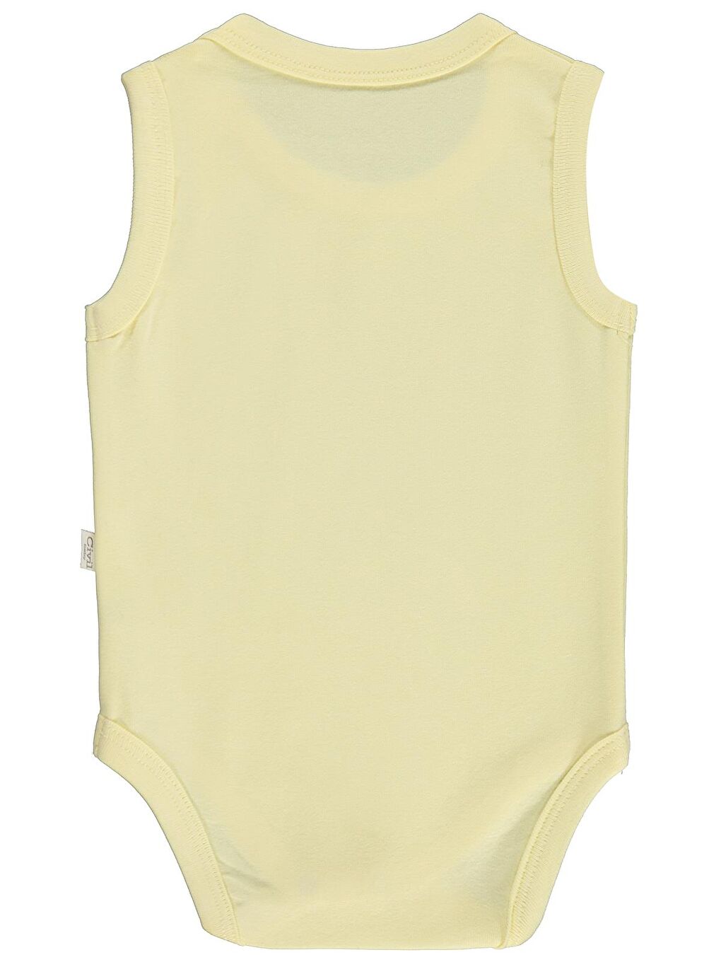 Baby Düz Renkli 3-36 Ay Çıtçıtlı Badi - Sarı 2-3 Yaş-1