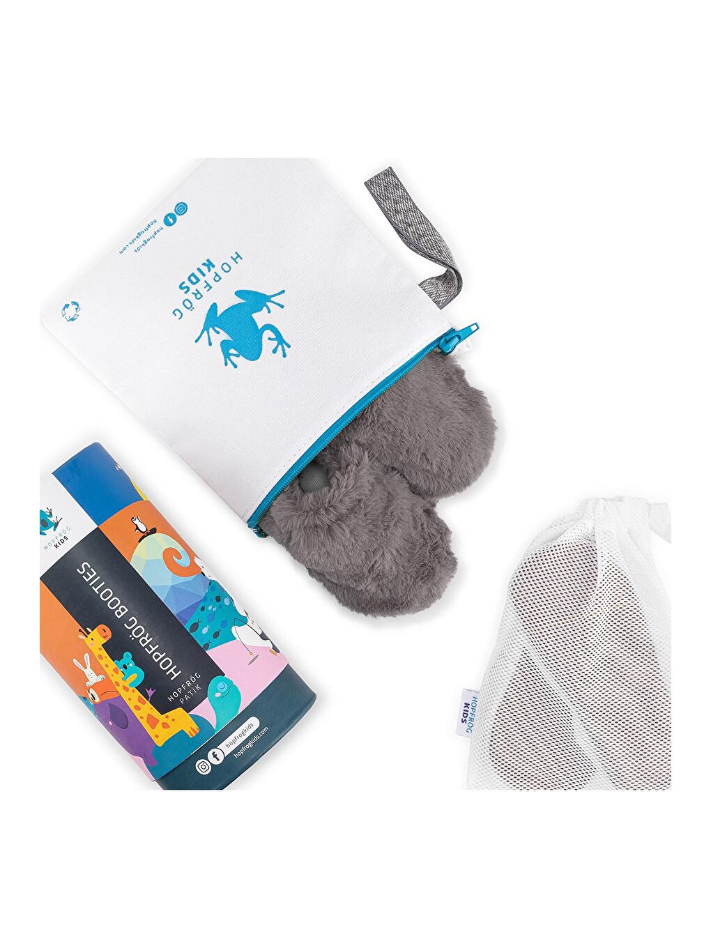 Hopfrög Furry Furry Gri Kürk Barefoot Patik - 6