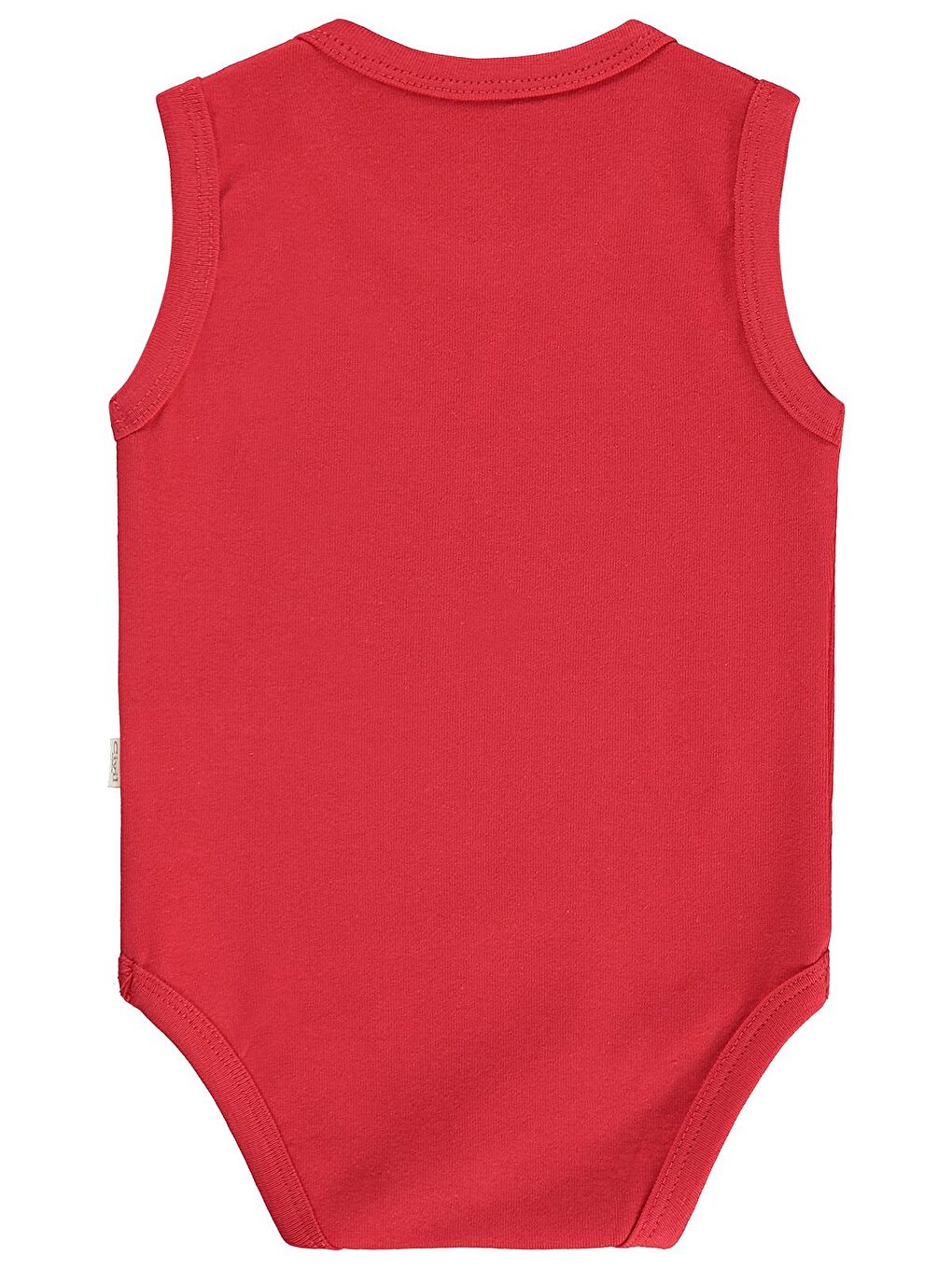 Baby Düz Renkli 3-36 Ay Çıtçıtlı Badi - Kırmızı 2-3 Yaş-1