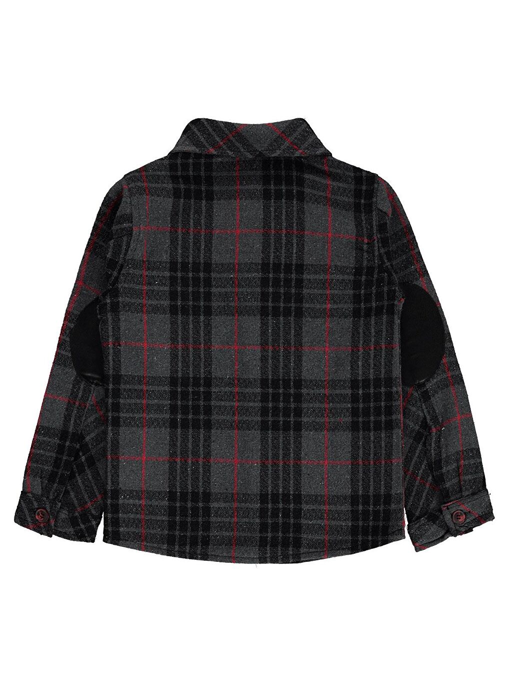 Boys Ge Nakışlı Ekoseli 6-9 Yaş Gömlek - Siyah 7-8 Yaş-1