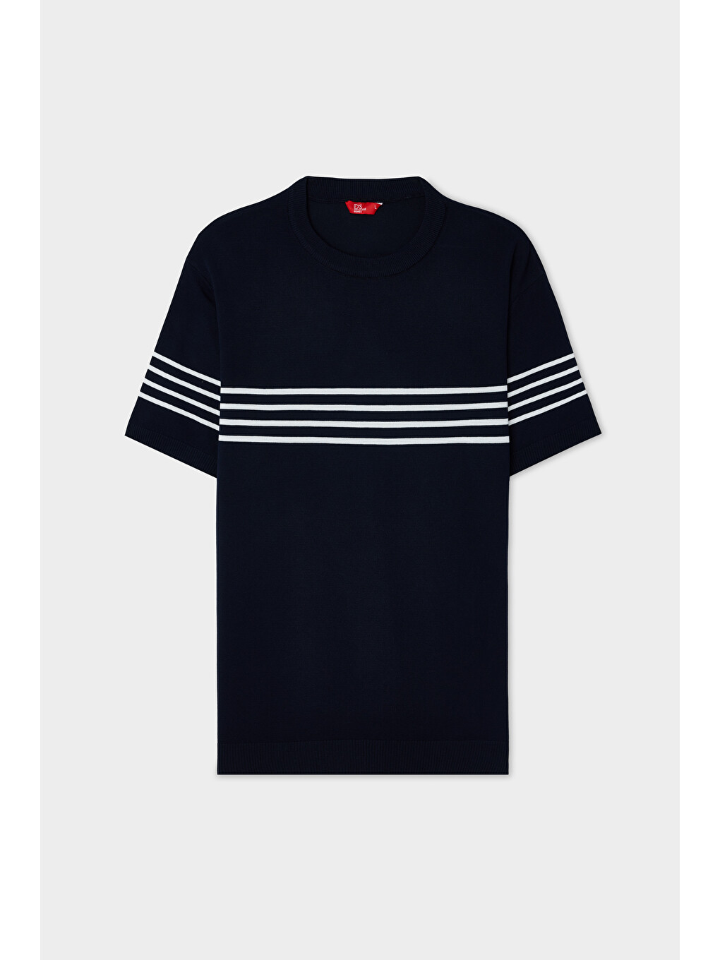 Ds Damat Slim Fit Lacivert Yazlık Rayon Triko Tişört-3