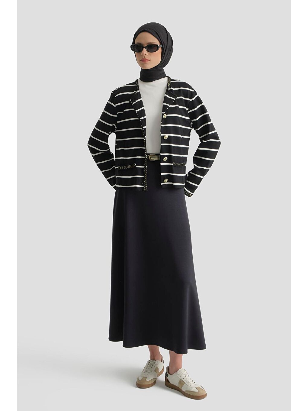 Modal Kloş Etek Siyah-2