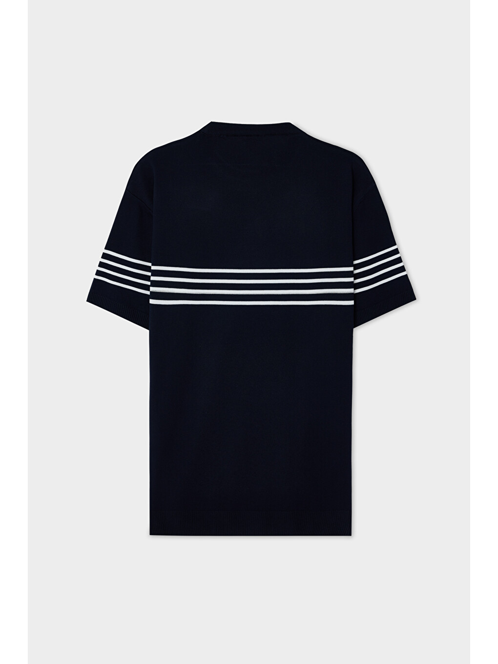 Ds Damat Slim Fit Lacivert Yazlık Rayon Triko Tişört-5