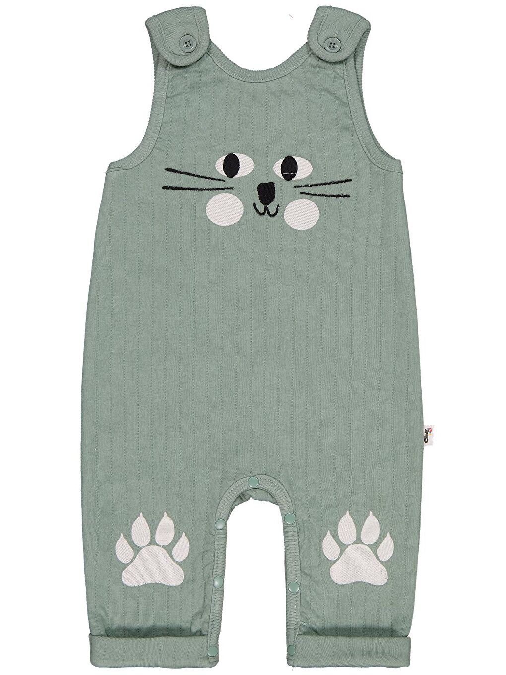Baby Badili Ayıcık ve Pati Nakışlı 6-18 Ay Slopet - Yeşil 12-18 Ay-1