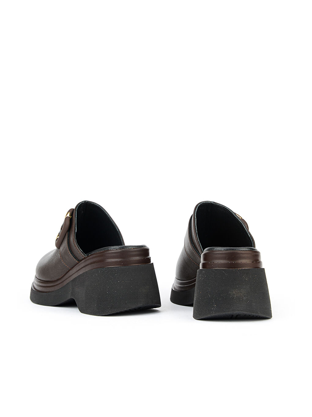 Kahverengi Kadın Hakiki Deri Topuklu Terlik 161992Z64030 Kahve-2