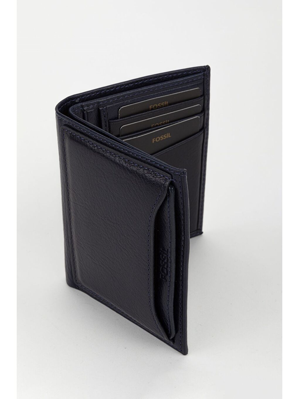 Lacivert Kutulu Hakiki Deri Ekstra Kartlıklı Siyah Erkek El Portföyü Kartlık Cüzdan-3