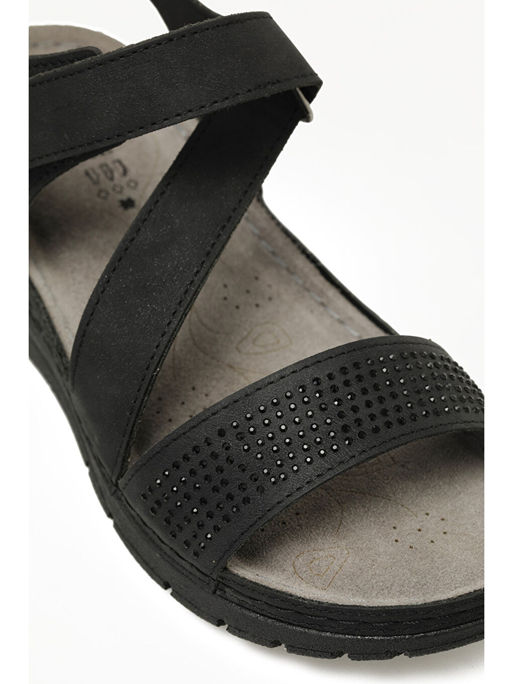 167004.Z5FX Siyah Kadın Düz Sandalet-6